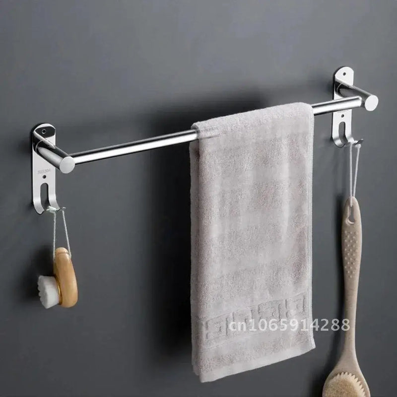 Porte-Serviette Télescopique Mural Inox Poli 45 à 75 cm