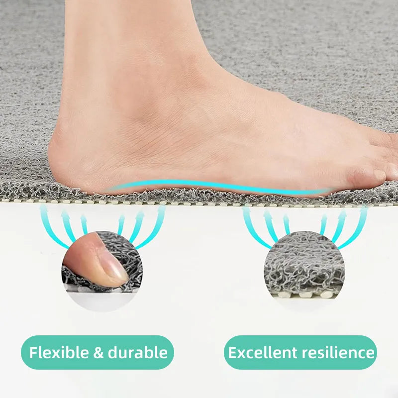 Tapis de Douche Antidérapant à Boucles, 3 Tailles, 7 Coloris