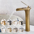 Mitigeur Lavabo Cascade Laiton, 9 Finitions, Bas ou Haut