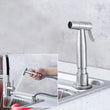 Douchette Évier Cuisine Extractible Inox avec Socle, Noir ou Brossé
