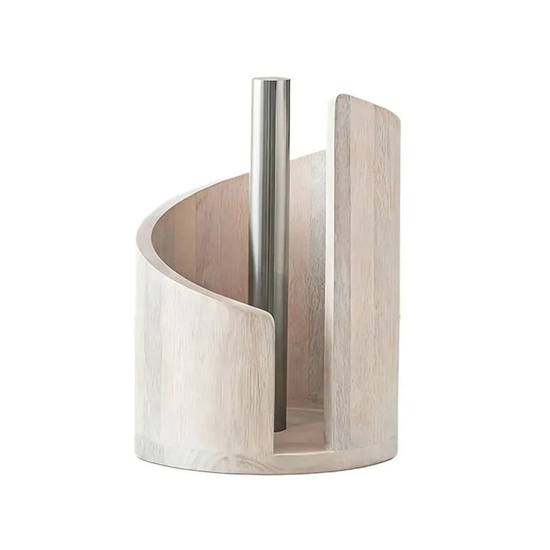 Porte-Essuie-Tout en Bois à Poser, Support Courbe 15 cm ou Tige Droite