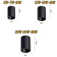 Spot LED Cuisine Cylindrique en Saillie, 3 Finitions, 5 à 30 W