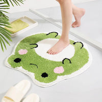 Tapis de Bain Antidérapant Motif Grenouille Ultra Absorbant