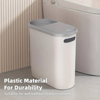 Poubelle Salle de Bain Compacte Poignée Intégrée 10 Litres
