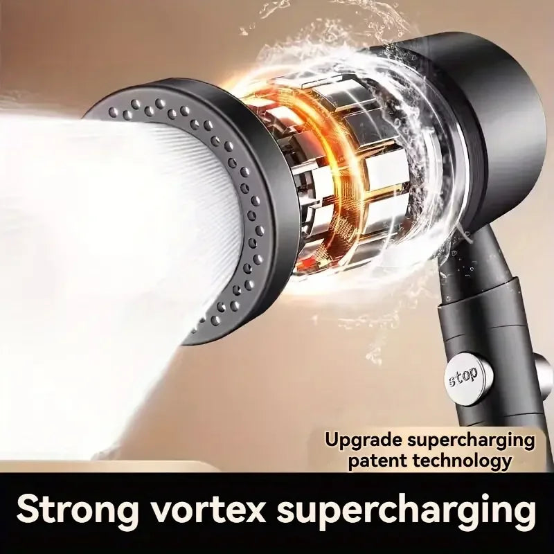 Pommeau de Douche Filtrant 5 Modes, Orange, Gris ou Argent, Lots au Choix