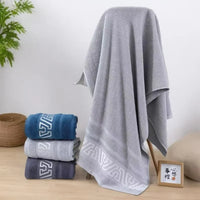 Serviette de Bain Coton Peigné Frise Grecque 70 x 140 cm
