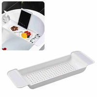 Plateau de Baignoire Extensible en ABS Noir ou Blanc, avec Drainage