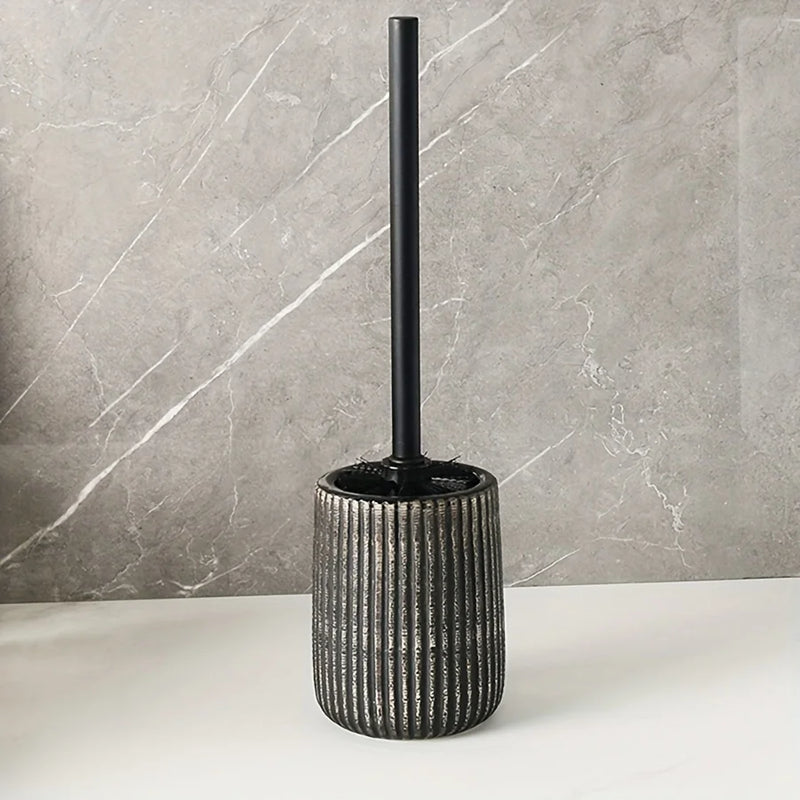 Brosse WC Céramique Rayée Style Wabi-Sabi à Poser 40 cm