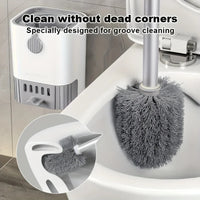 Brosse WC avec Support Ventilé à Tiroir Amovible, 53 cm
