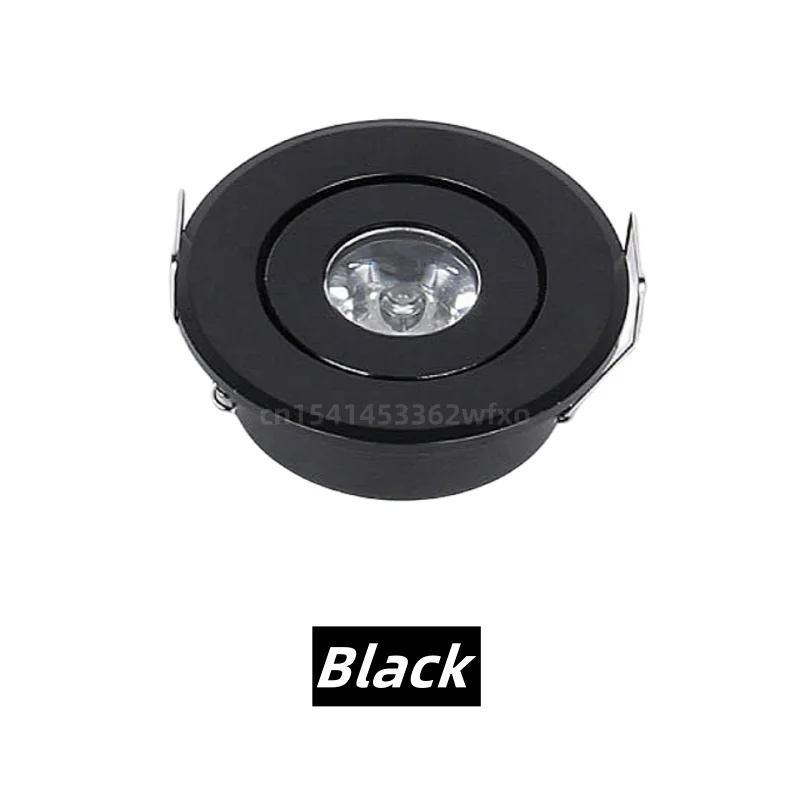 Mini Spot LED Encastrable 3 W Ø 52 mm, Doré, Noir, Blanc ou Argent