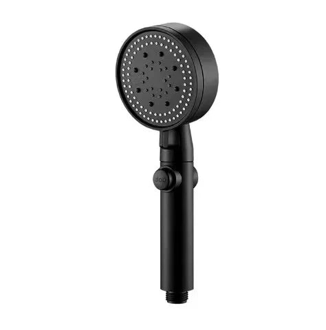 Pommeau de Douche Réglable 5 Modes avec Flexible Noir