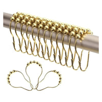 Crochets de Rideau de Douche à Billes Roulantes, Lot de 12, 5 Finitions