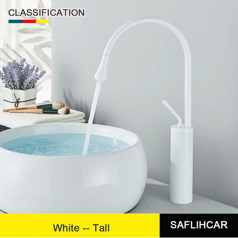 Mitigeur de Lavabo Moderne Monté sur Plan en Laiton