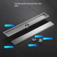 Caniveau de Douche Inox 304 Noir, Doré, Brossé, 20 à 60 cm