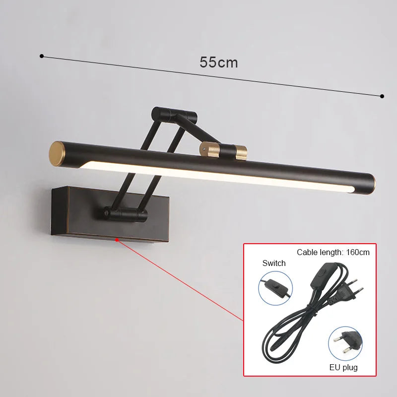 Applique Salle de Bain LED Tactile Variateur 43 et 55 cm