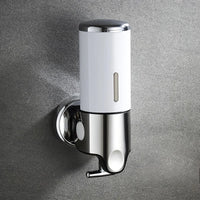 Distributeur de Savon Mural Manuel, Noir, Blanc ou Transparent, 24 cm
