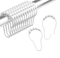 Crochets de Rideau de Douche à Billes Roulantes, Lot de 12, 5 Finitions
