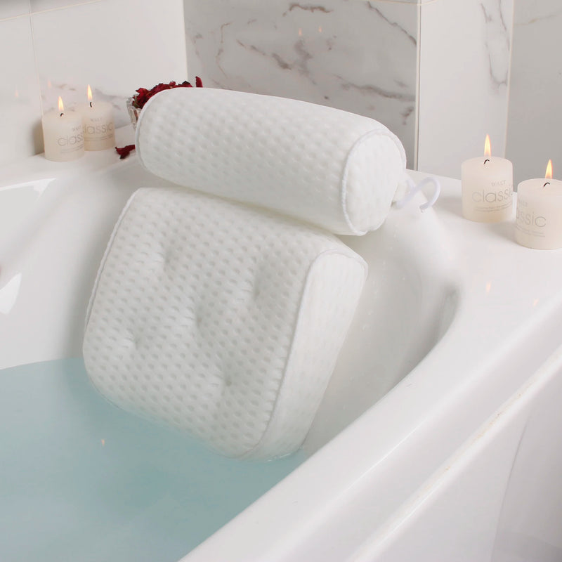 Oreiller de Baignoire Maille d'Air Ventouses Antidérapantes