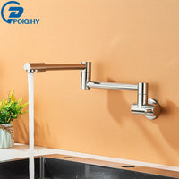 Robinet Remplisseur Mural Pliant Eau Froide Bec Rotatif Inox