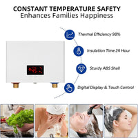 Chauffe-Eau Instantané Mural 3 000 W ou 5 500 W avec Télécommande