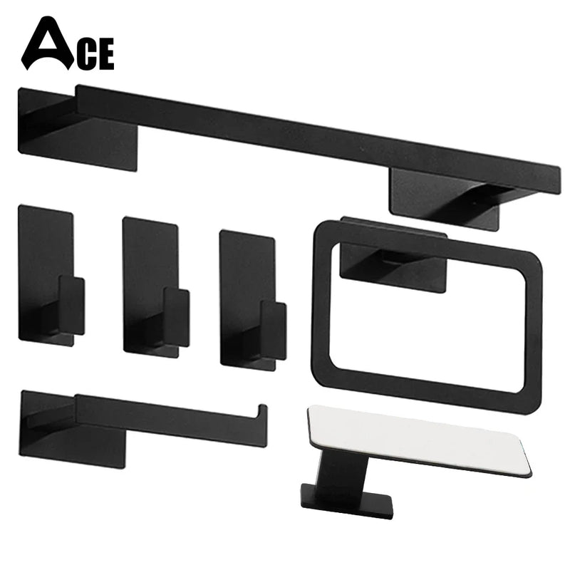 Accessoires Salle de Bain Inox Adhésifs Sans Perçage