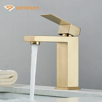 Mitigeur Lavabo Design Carré, Bas et Haut, 5 Finitions
