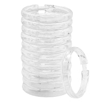 Anneaux de Rideau de Douche en Plastique, Lot de 12, 3 Coloris