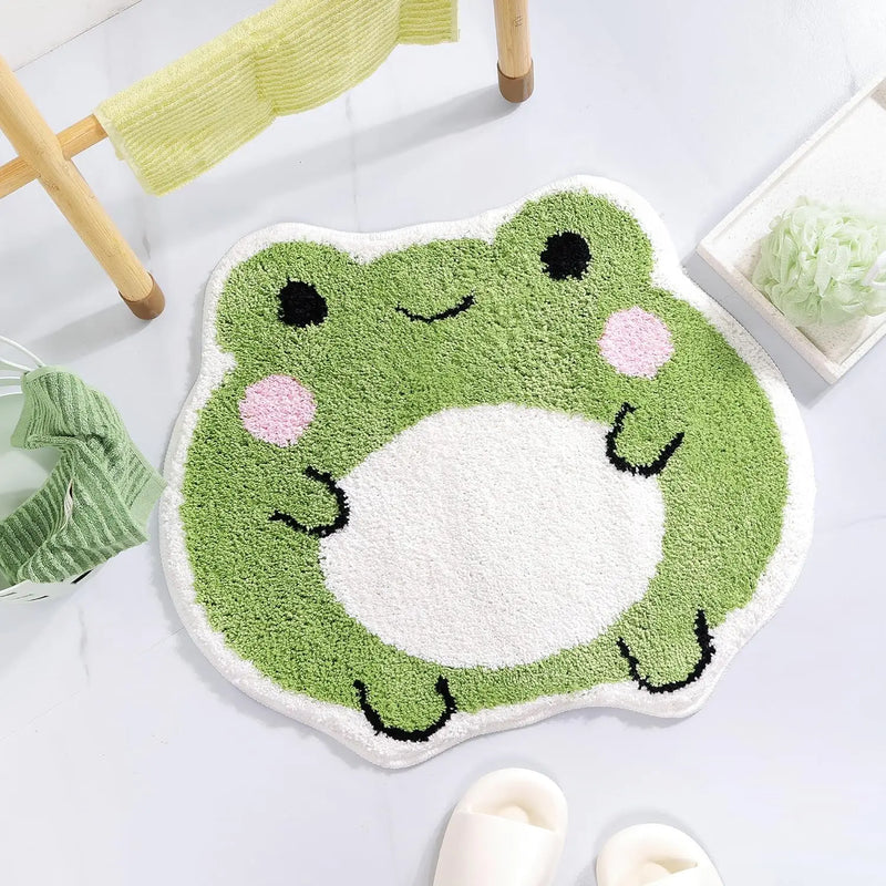 Tapis de Bain Antidérapant Motif Grenouille Ultra Absorbant