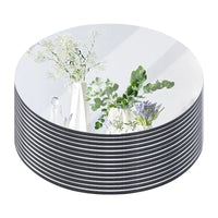 Plateau Miroir Rond Acrylique 20 cm pour Bougies et Centre de Table
