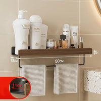 Accessoires Salle de Bain Bois Noyer Noir à la Pièce, 15 Articles