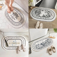 Tapis de Bain Épais Moelleux Antidérapant Motifs Variés