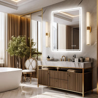 Miroir LED Salle de Bain Rectangulaire Tactile IP65 60x80 cm