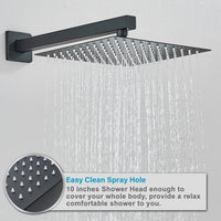 Douche Encastrable Noire Cascade de Pluie avec Bec