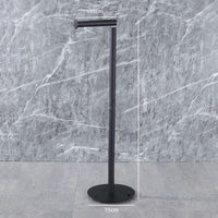 Porte-Papier Toilette sur Pied Noir, avec Réserve ou Porte-Brosse