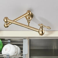 Robinet de Cuisine Mural Pliable Eau Froide Bec Rotatif