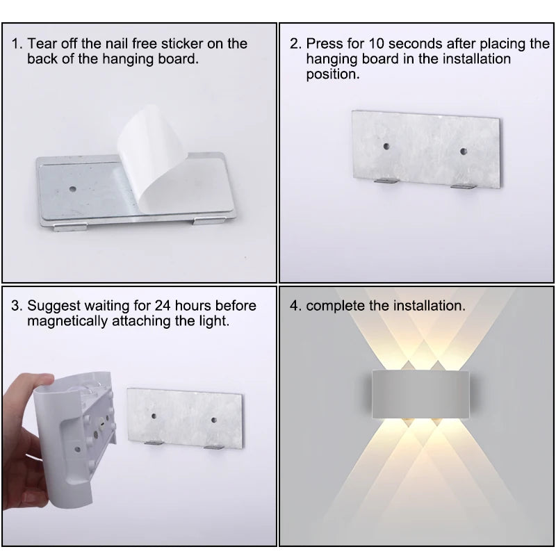 Applique Murale Rechargeable Haut et Bas avec Télécommande, 6 ou 10 W