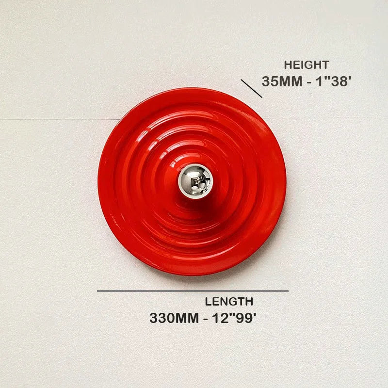 Plafonnier Cuisine Plat et Applique Murale Disque Ø 33 cm, 5 Coloris