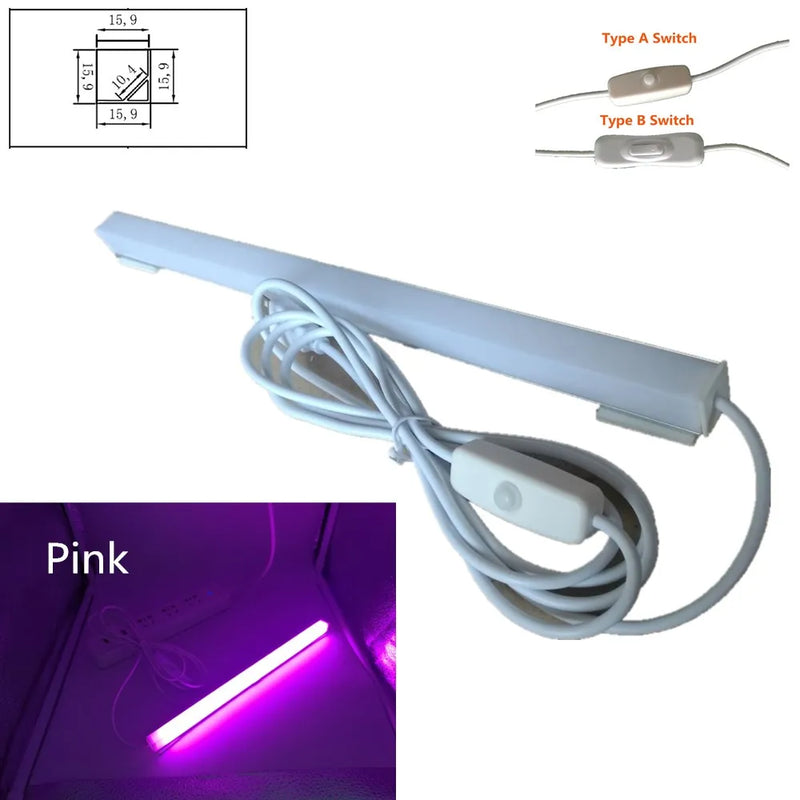 Réglette LED USB Sous Meuble Cuisine avec Interrupteur, 30 ou 50 cm