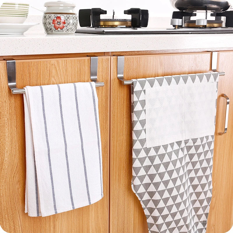 Porte-Serviette de Porte de Meuble Inox Sans Perçage, 23 ou 36 cm