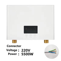 Chauffe-Eau Instantané Mural 3 000 W ou 5 500 W avec Télécommande