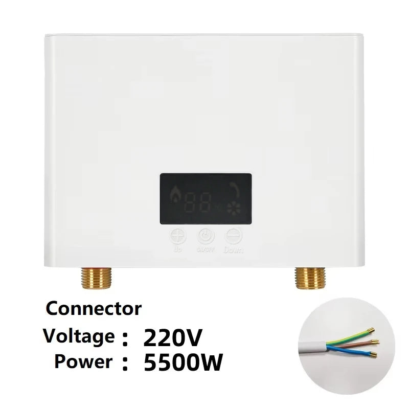 Chauffe-Eau Instantané Mural 3 000 W ou 5 500 W avec Télécommande
