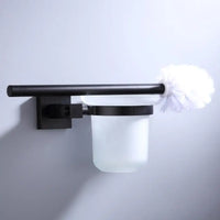 Accessoires Salle de Bain Aluminium Noir Mat à la Pièce, 19 Articles