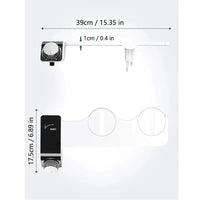 Bidet WC Non Électrique Autonettoyant à Double Buse, Pression Réglable