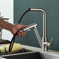 Mitigeur Cuisine Extractible 2 Jets Laiton, Bec Haut 36 cm