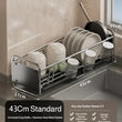 Égouttoir à Vaisselle Latéral Inox 43 cm pour Évier, Gris ou Blanc