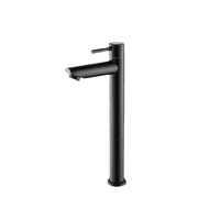 Robinet Lave-Main Haut Eau Froide Inox 304 Noir ou Brossé, 30,5 cm