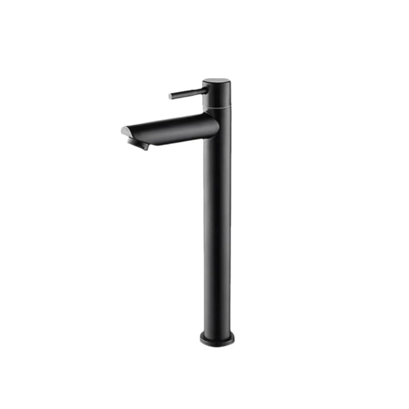 Robinet Lave-Main Haut Eau Froide Inox 304 Noir ou Brossé, 30,5 cm