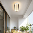 Plafonnier LED Cuisine Ovale Dimmable Doré Noir Blanc