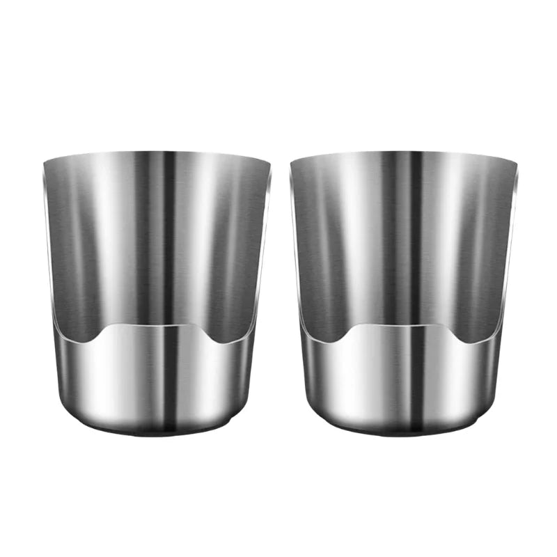 Repose-Couvercle Inox à Encoche avec Pot à Ustensiles, 10 cm