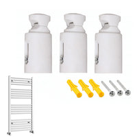 Supports de Sèche-Serviette Blancs, Lot de 3, Réglables 75 à 95 mm